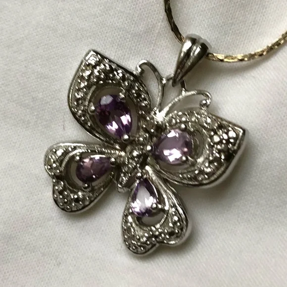 STERLING SILVER BUTTERFLY - Picture 1 of 4